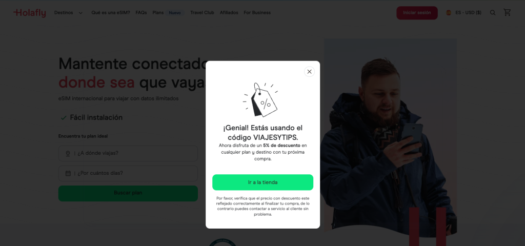 holafly codigo descuento viajesytips