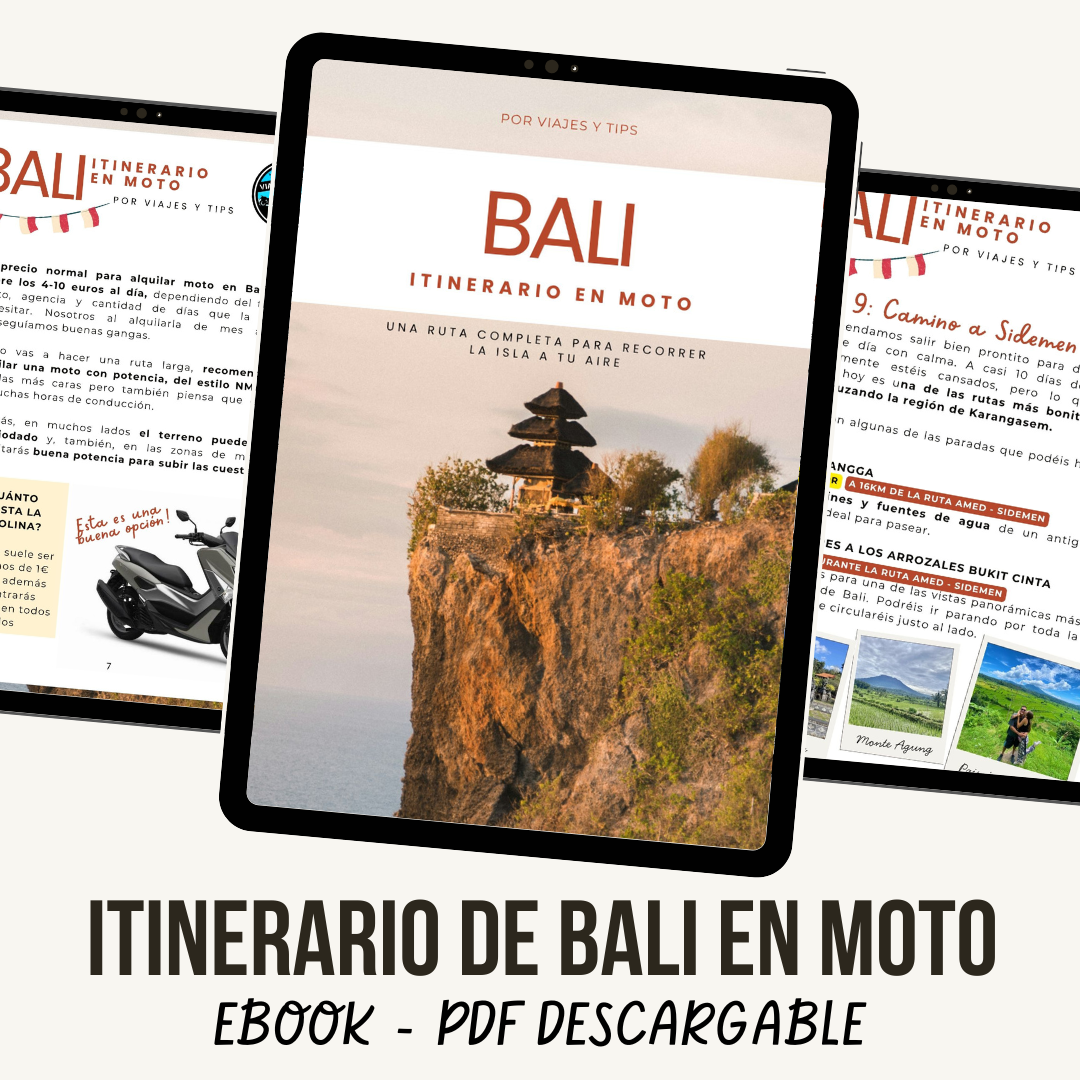 Descarga gratis el itinerario en moto por Bali