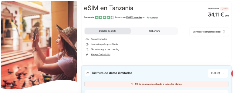 esim para tanzania, internet en tanzania